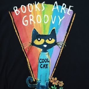 Pete the Cat Books are Groovy all cotton tshirt